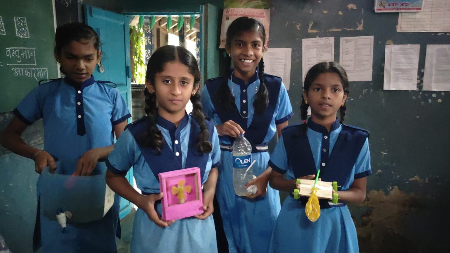 Traditional chalk and talk teaching method in rural school